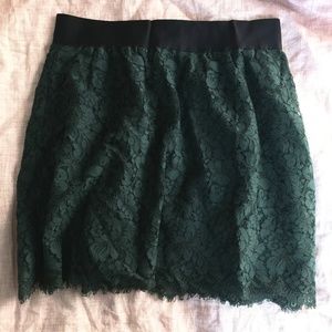 J. Crew Skirts - J. Crew Dark Green Lace Mini-Skirt J. Crew Skirts - J. Crew Dark Green Lace Mini-Skirt